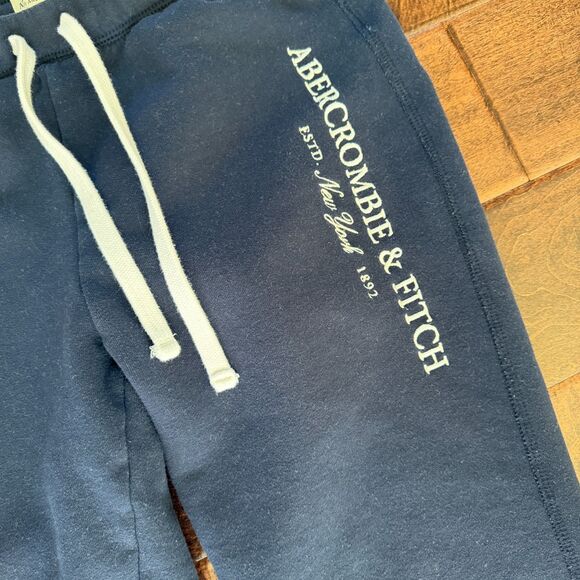 Abercrombie & Fitch - Women's Sweatpants - Navy Blue with Logo - Size S - Picture 2 of 4